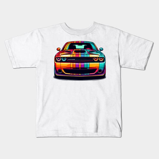 Dodge Challenger Kids T-Shirt by Vehicles-Art